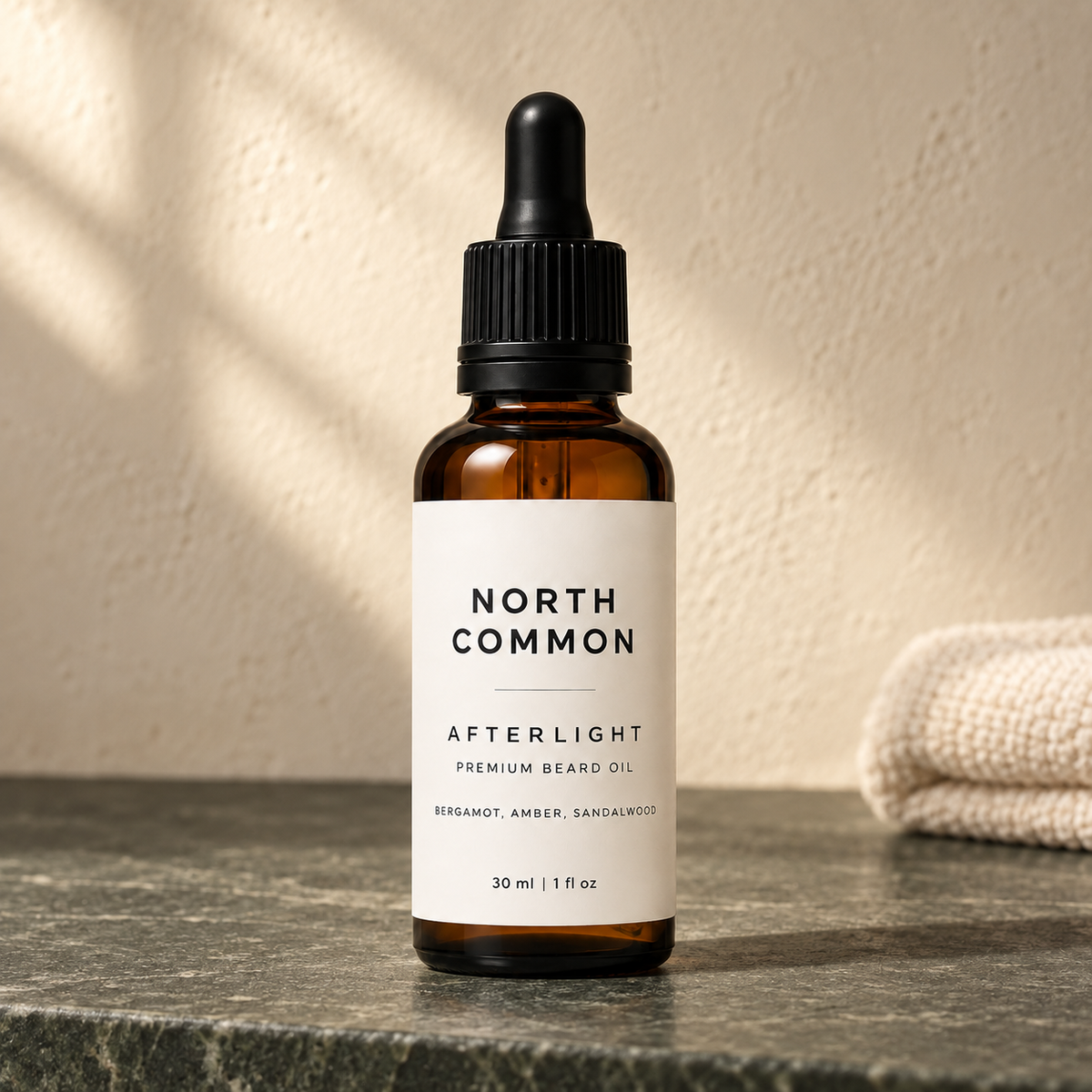 Afterlight Sandalwood + Amber Beard Oil – 30 mL